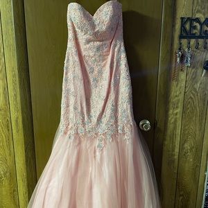Pastel pink prom/ ball gown.